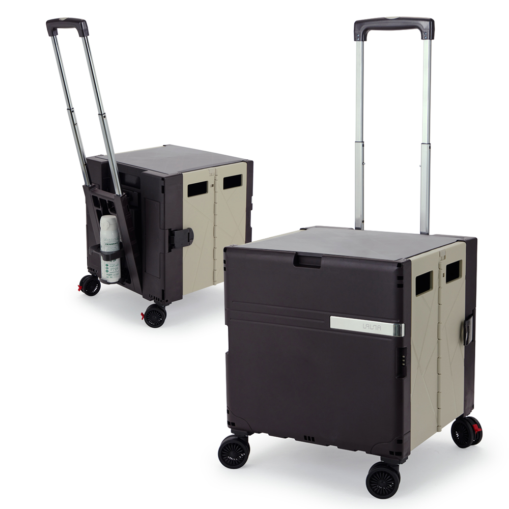 랄라 접이식카트 박스 시장 장바구니캐리어 마트 손수레 핸드 쇼핑 폴딩카트 4바퀴L