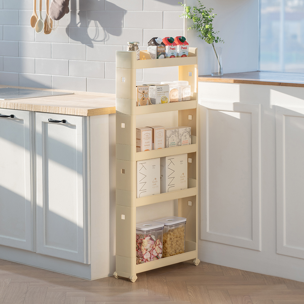 좁은 공간도 걱정 없이! 슬림한 틈새선반과 이동식 트롤리 추천