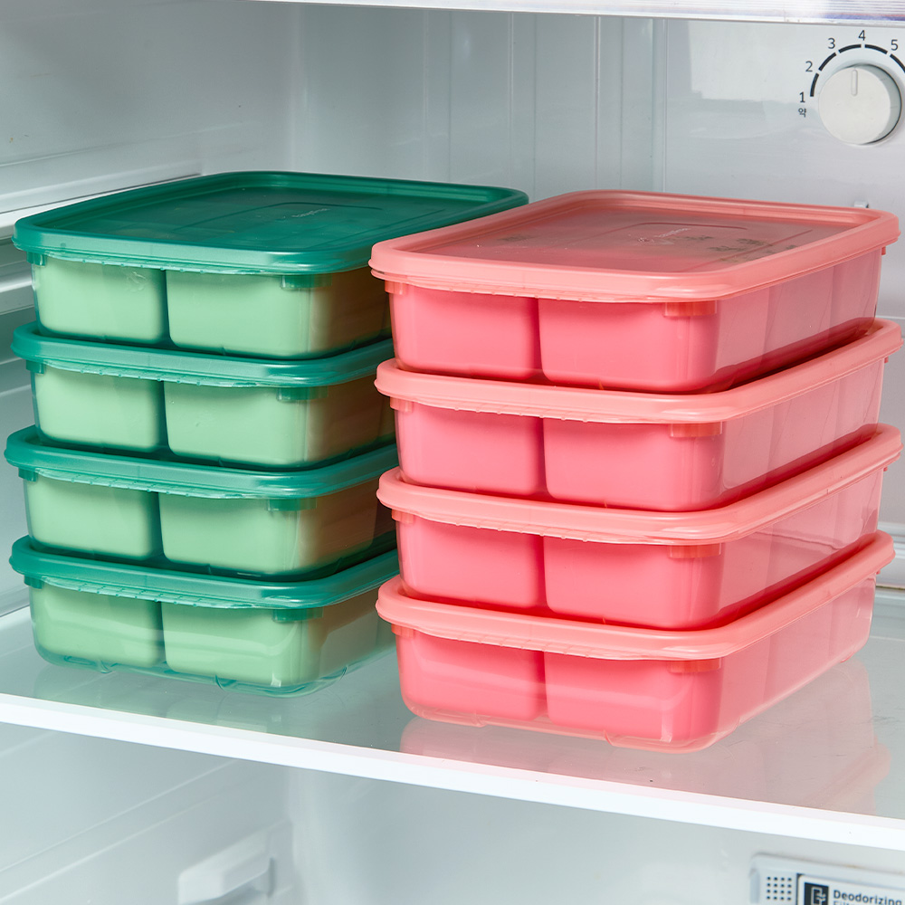 튼튼하고 깔끔하게! 칸칸이 나눔용기와 웨이브킵으로 간편한 이유식과 과일 보관