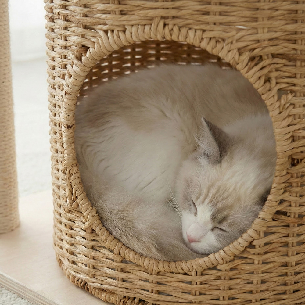 고양이들이 좋아하는 최고의 캣타워, 집에서도 쉽게 즐기세요!