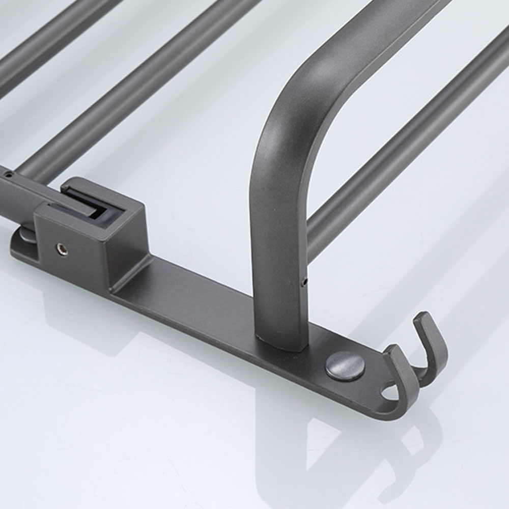 집안 욕실을 깔끔하게! 은회색 무타공 수건걸이 선반 추천