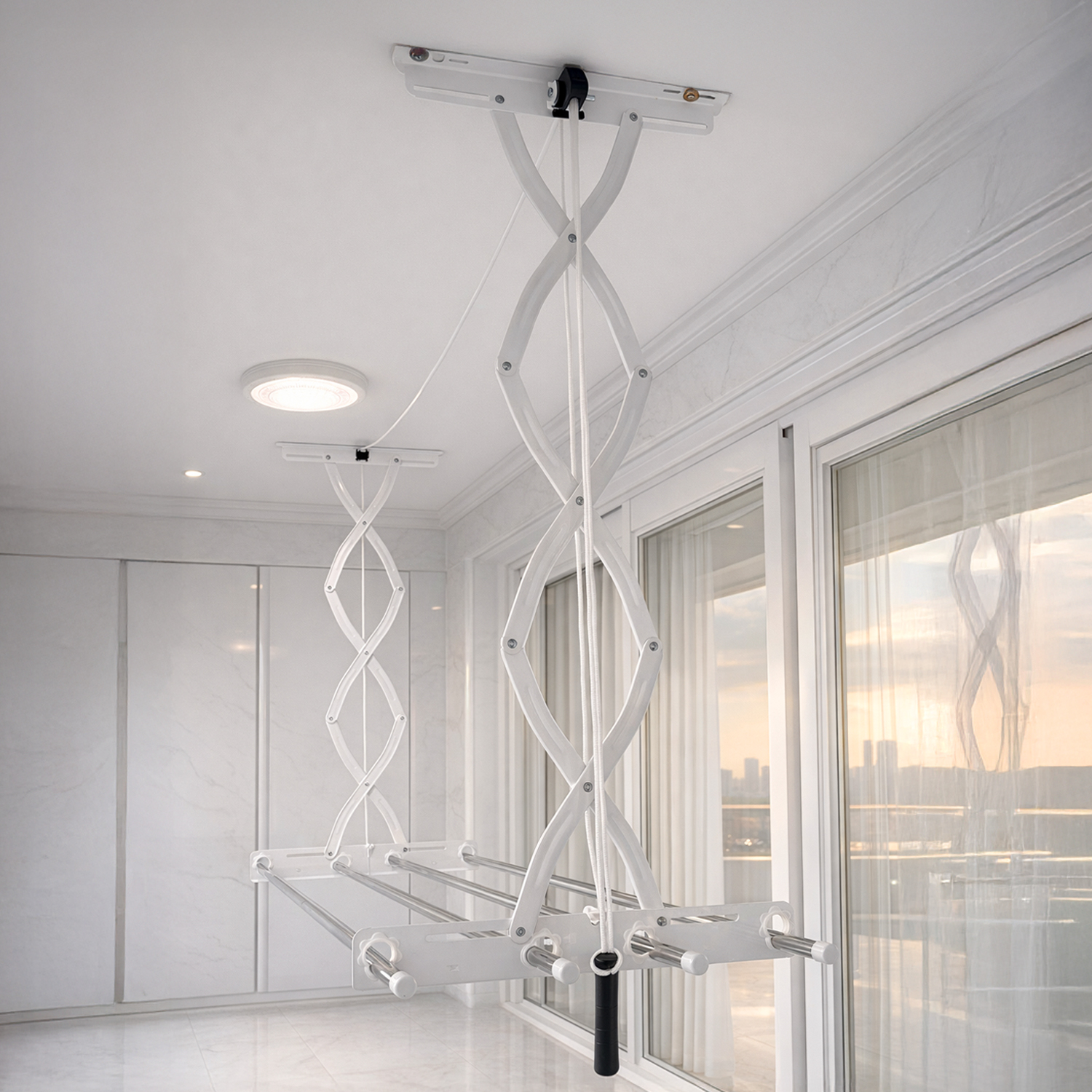 집에서 간편하게 건조하는 방법! 천장에 설치하는 베란다 빨래건조대 추천