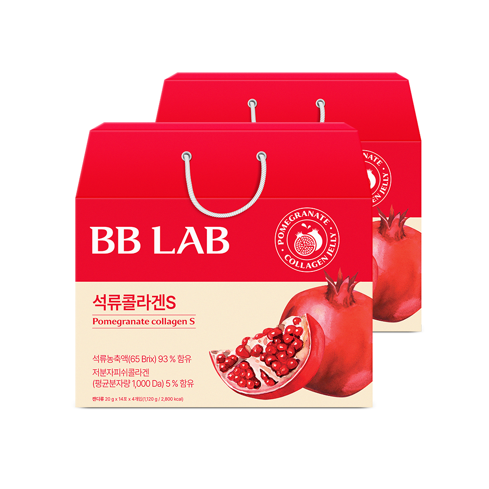 비비랩 차주영 석류 콜라겐S 젤리 4개입 선물세트 8주분 저분자 피쉬 젤리스틱