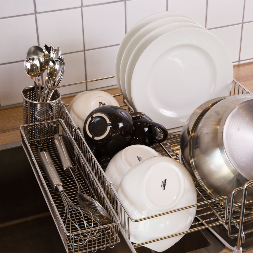 좁은 공간도 걱정 없는 슬림 식기건조대, 확장형으로 더 편리하게!