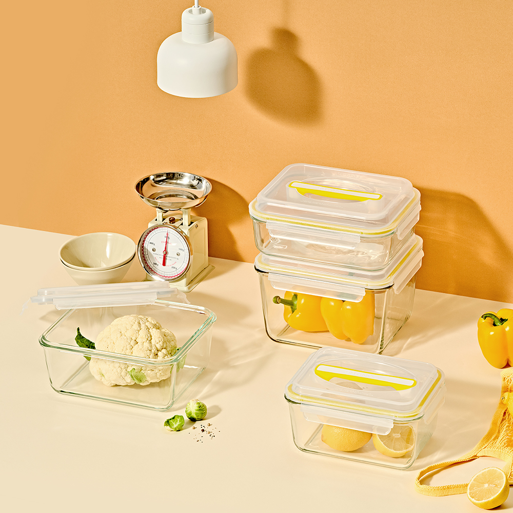 가볍고 실용적인 글라스락 옐로우에디션, 두 세트로 준비했어요!