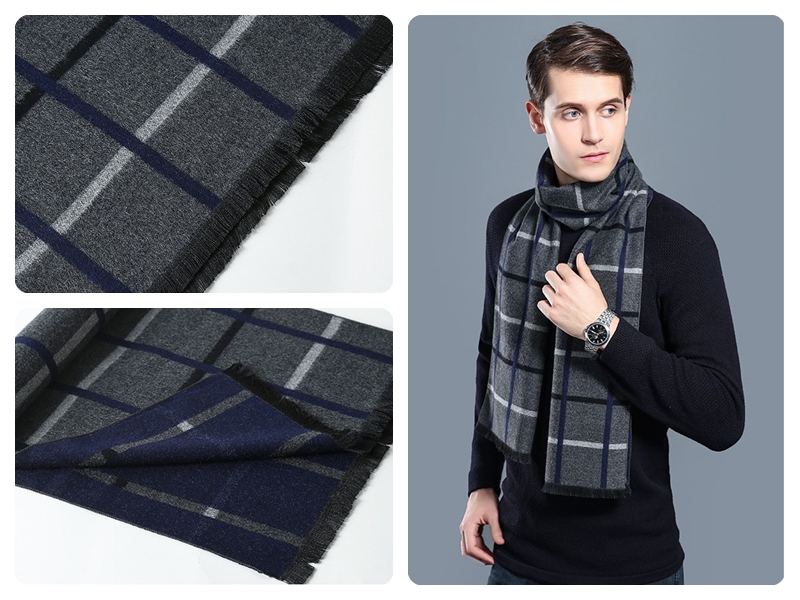 남성용 캐시미어와 울 소재 목도리, 따뜻하게 선물하기 좋은 아이템