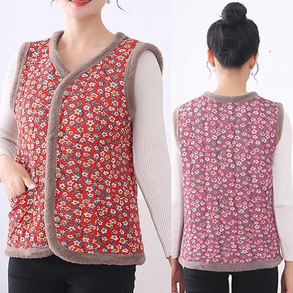 따뜻하고 귀여운 꽃무늬 조끼로 겨울철 스타일 업! 엄마와 할머니도 좋아하는 누빔 캠핑 베스트 추천