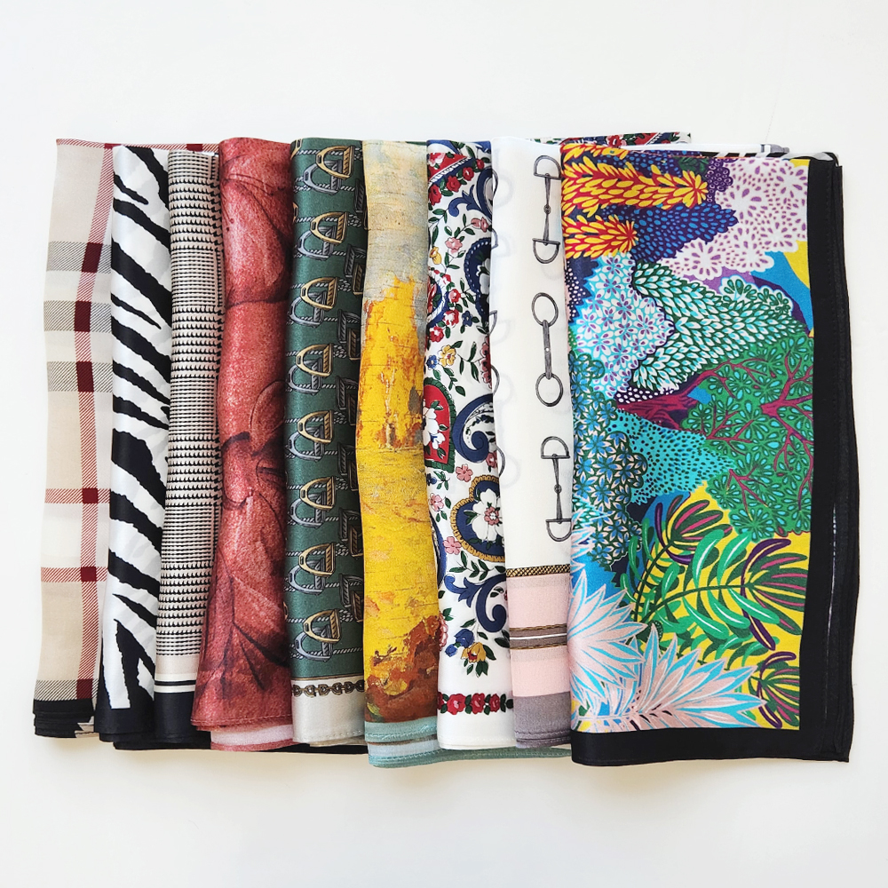 봄과 가을에 딱 어울리는 여성용 실크 사각 스카프 추천