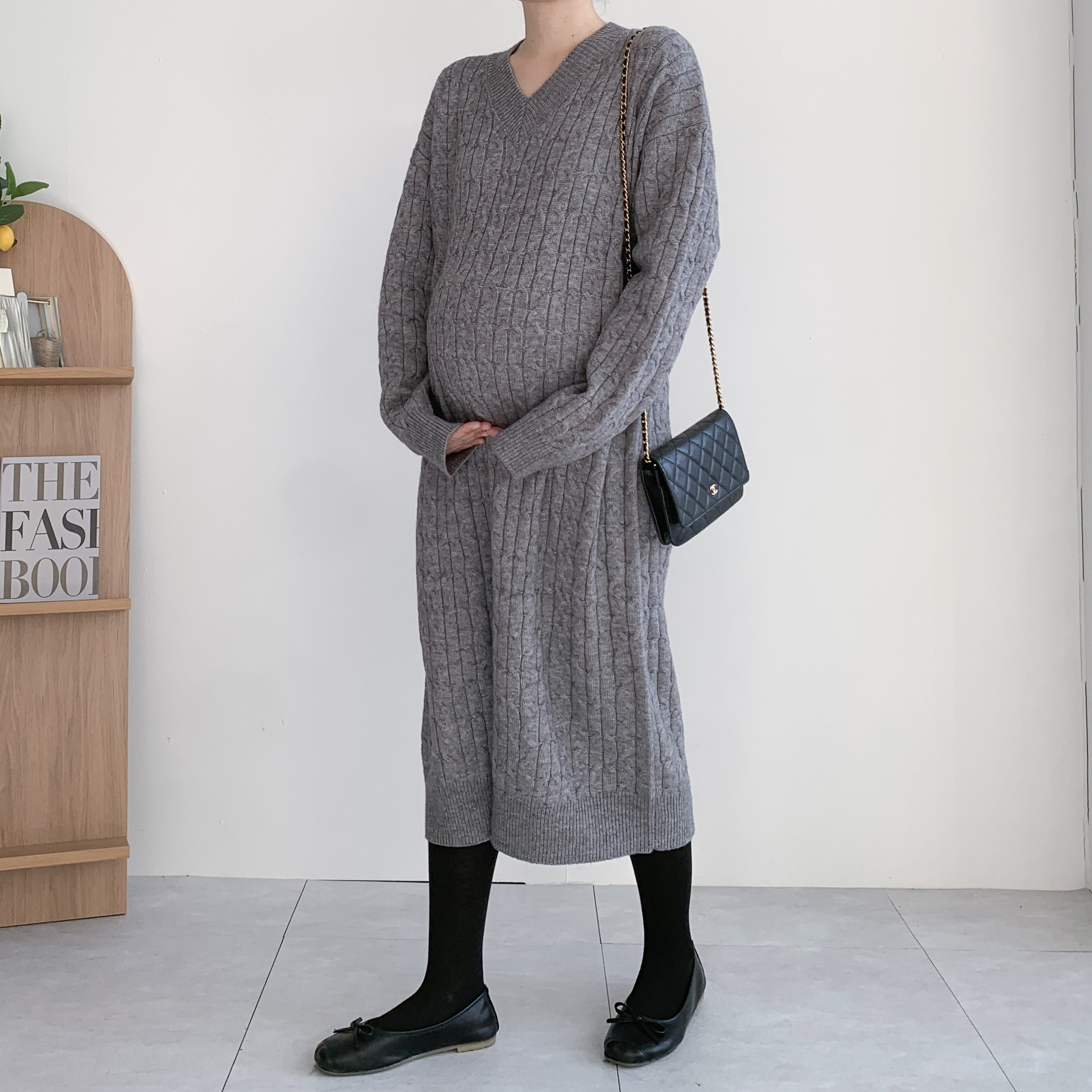 편안하고 스타일리시한 꽈배기 니트 원피스, 이렇게 입어보세요!