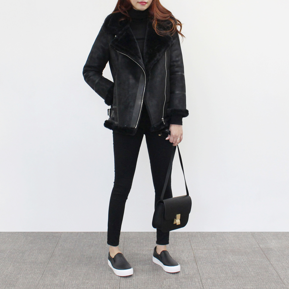 겨울철 따뜻하고 멋스럽게! 오버사이즈 스웨이드 레더 무스탕 자켓 추천