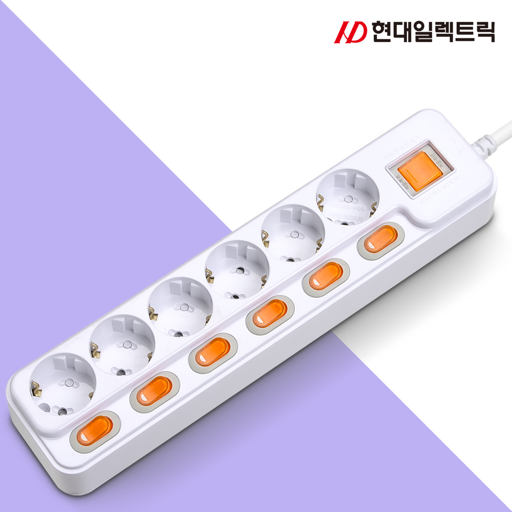 집에서 편리하게 사용하는 5구 멀티 콘센트, 안전하게 과부하 차단까지!