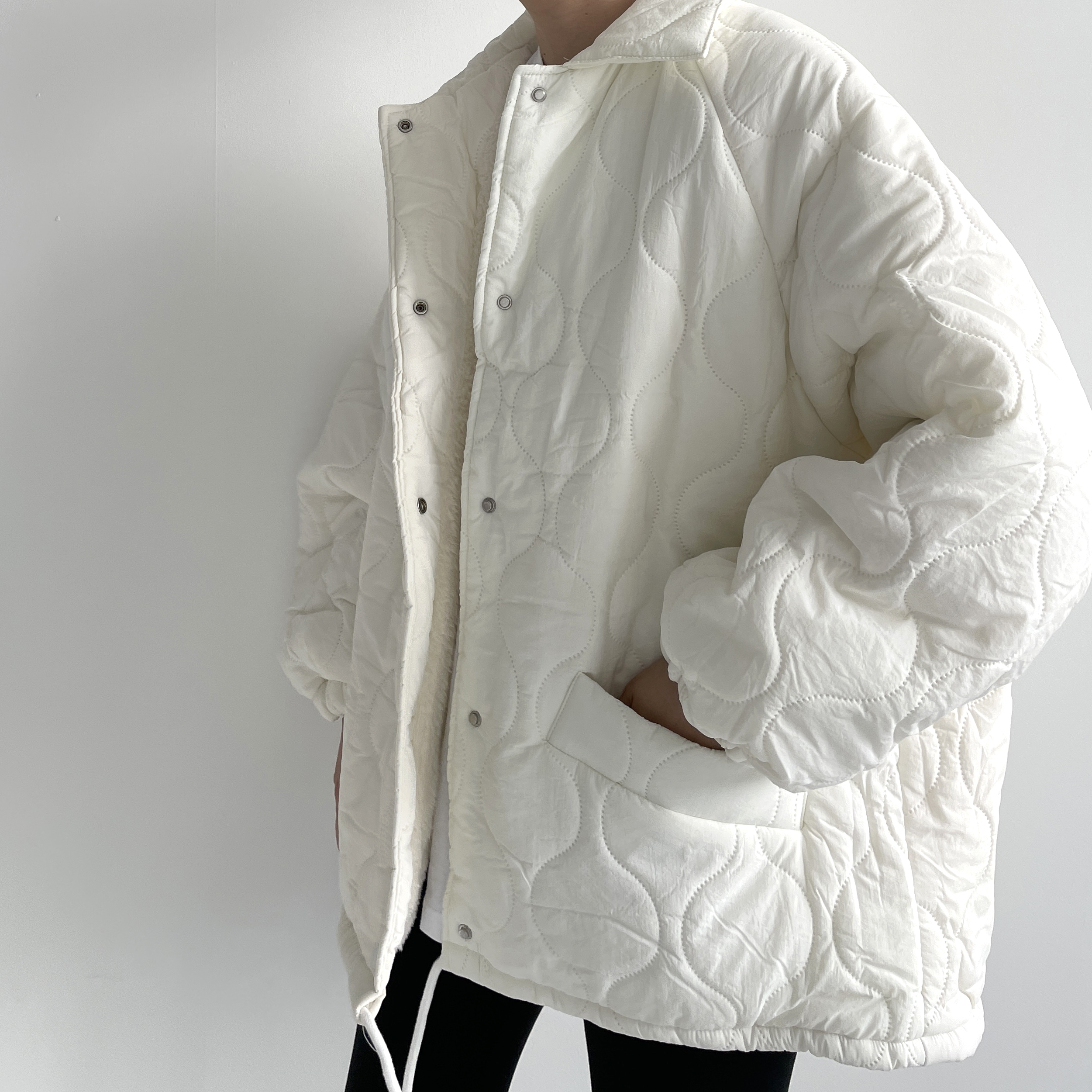 가볍고 따뜻한 여성용 양털 깔깔이 패딩, 편하게 입기 좋아요!