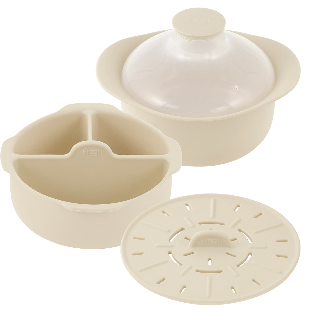 가족 모두를 위한 대용량 실리콘 이유식 찜기, 간편하게 사용하세요!