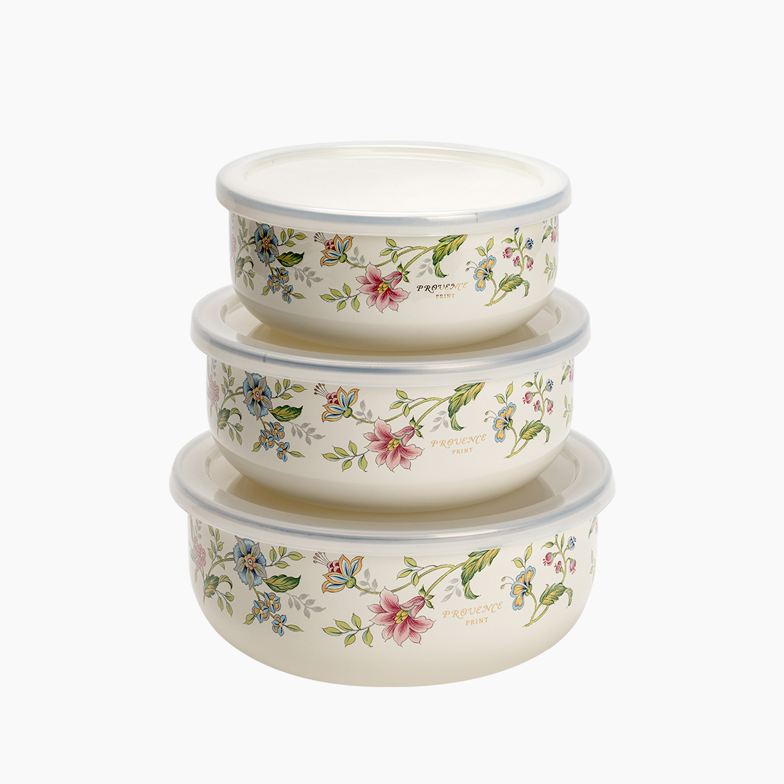 편리하고 예쁜 프로방스 스타일 법랑 용기 세트, 3개가 한 번에!