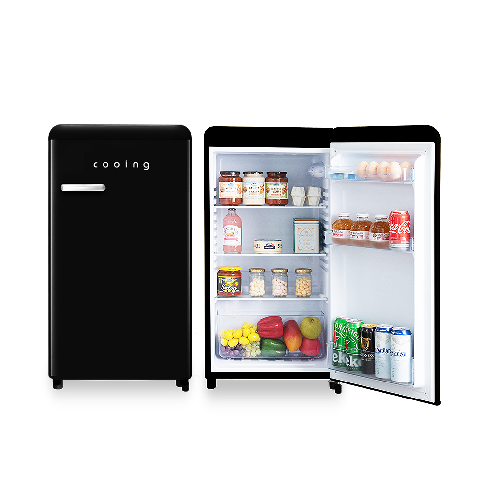 작고 귀여운 레트로 냉장고, 집이나 사무실 어디든 딱 좋아요!