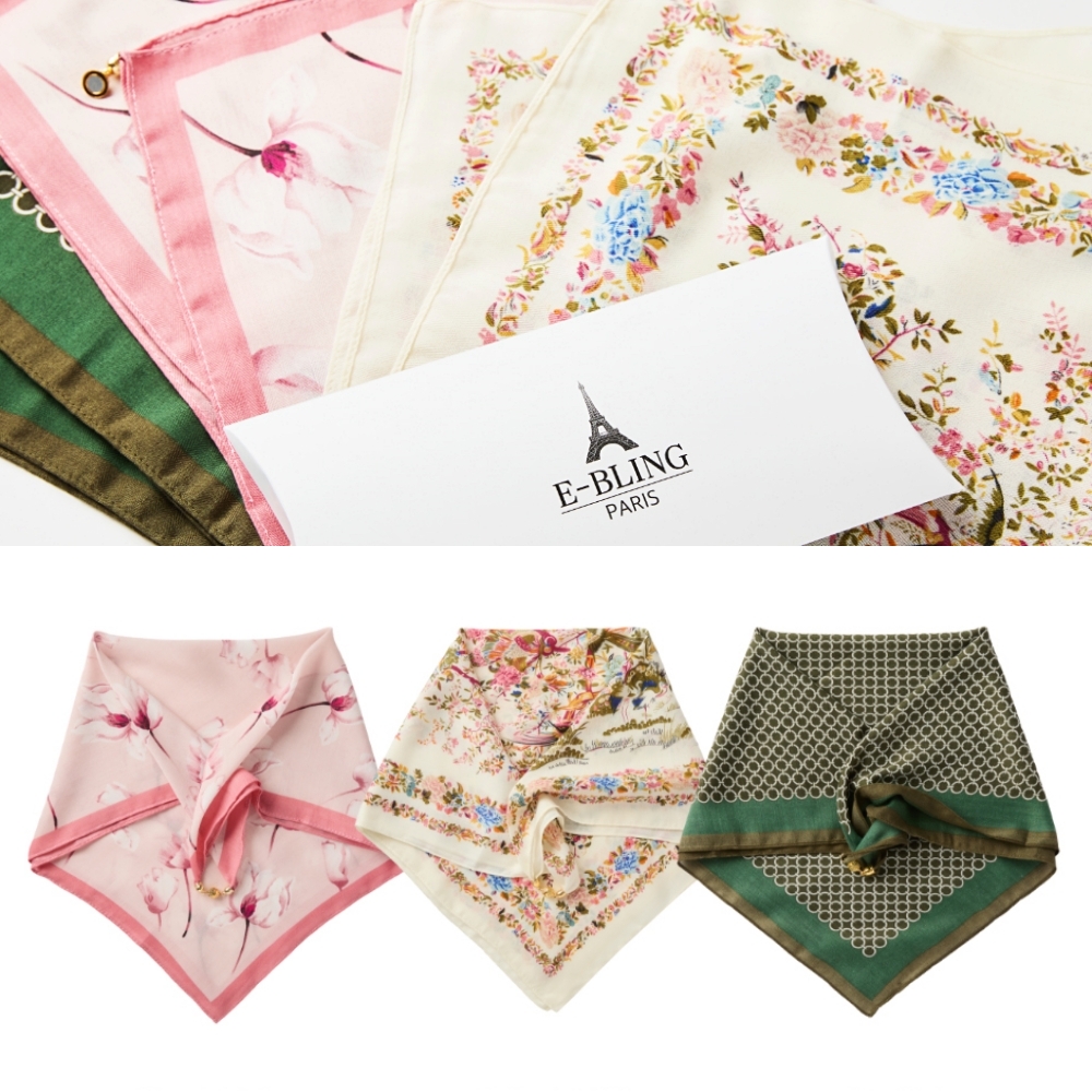 파리 감성의 귀여운 링 스카프 세트, 스타일링이 즐거워져요!