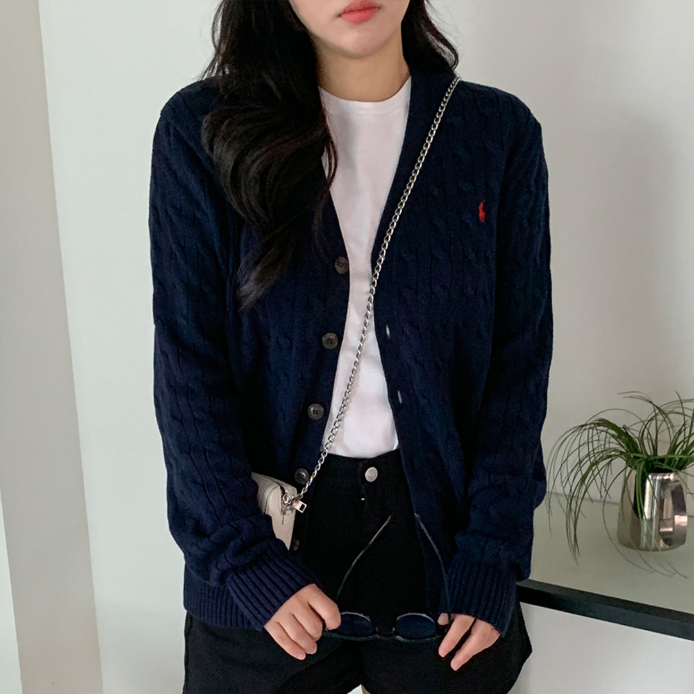 편안하게 입기 좋은 폴로 랄프로렌 가디건, 보이즈 브이넥 꽈배기 니트 추천!