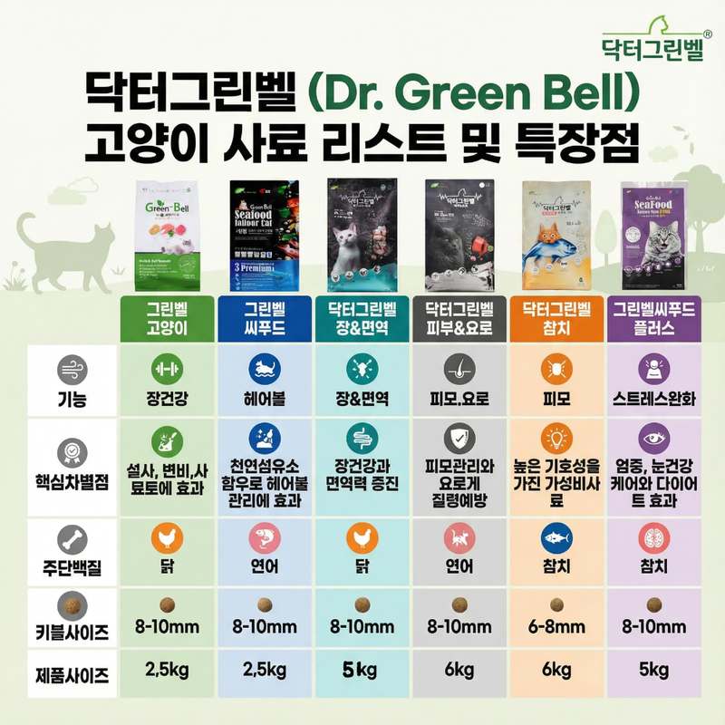 고양이 건강을 위한 최고의 선택, 그린벨 고양이 사료 추천!