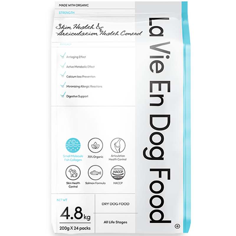 라비앙독 강아지 사료 가수분해 피부 눈물 알러지 개 애견 연어, 4.8kg, 1개