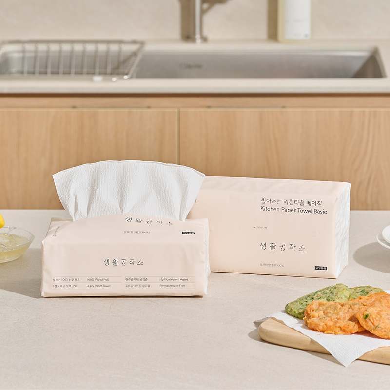 일상에서 유용하게 쓰는 뽑아쓰는 키친타올, 100매 9개 세트 추천!