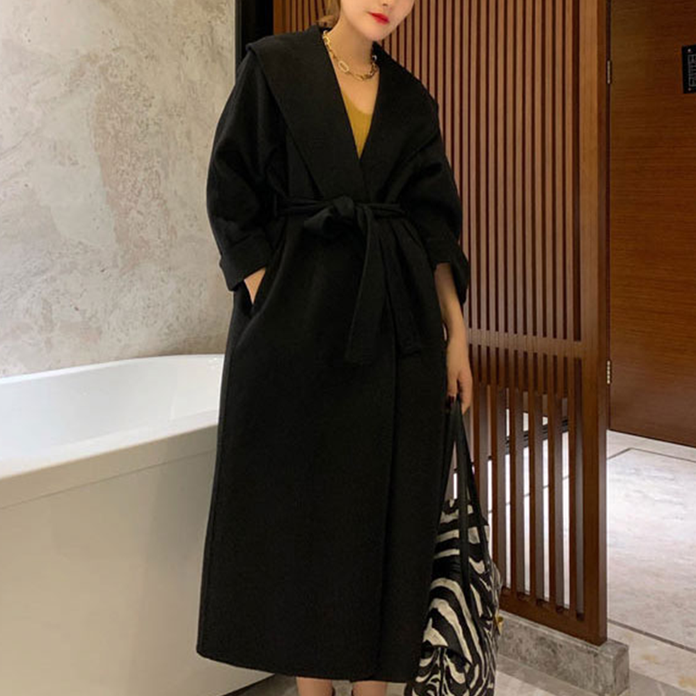 포근하고 가벼운 겨울 여성용 양모 오버핏 코트 추천