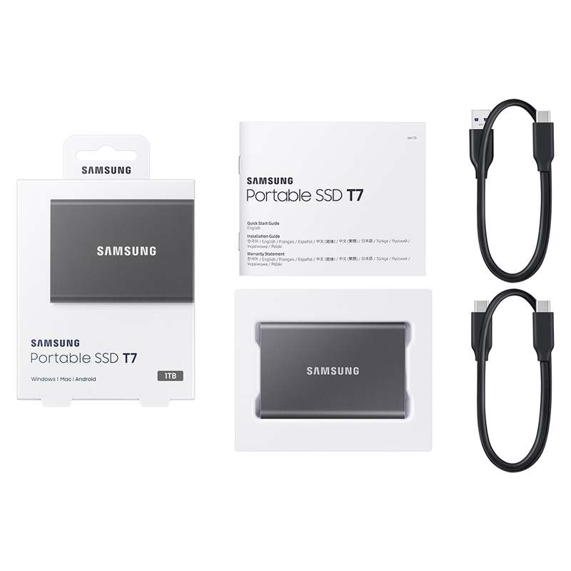 일상에서 유용한 삼성 포터블 외장 SSD T7 2TB, 그레이 색상 추천