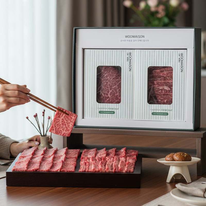 명절 선물로 딱 좋은 1등급 한우 세트, 마장동 소고기 구이용 추천!