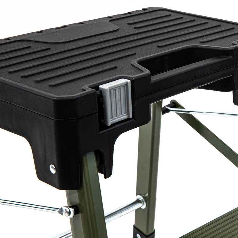 가정에서 간편하게 쓰는 접이식 알루미늄 사다리, 2단 이동 작업대