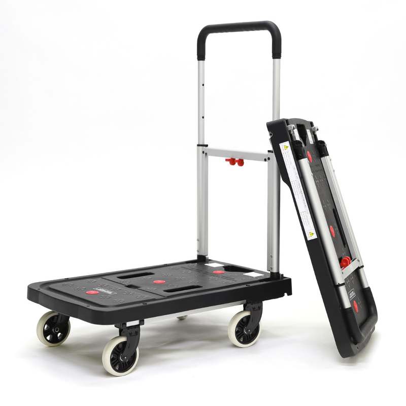 쉽고 편하게 사용하는 접이식 카트, 실버 컬러로 깔끔하게!