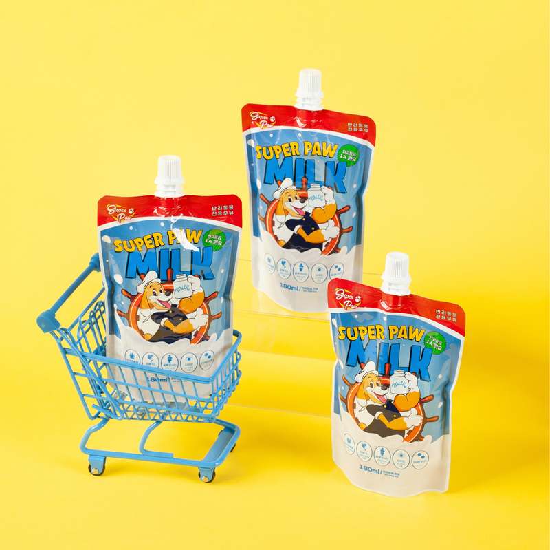 반려동물 건강을 위한 슈퍼포우 펫밀크, 강아지와 고양이 모두 좋아하는 우유