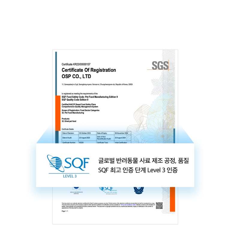 강아지 건강을 위한 특별한 사료, 믿고 선택하세요!