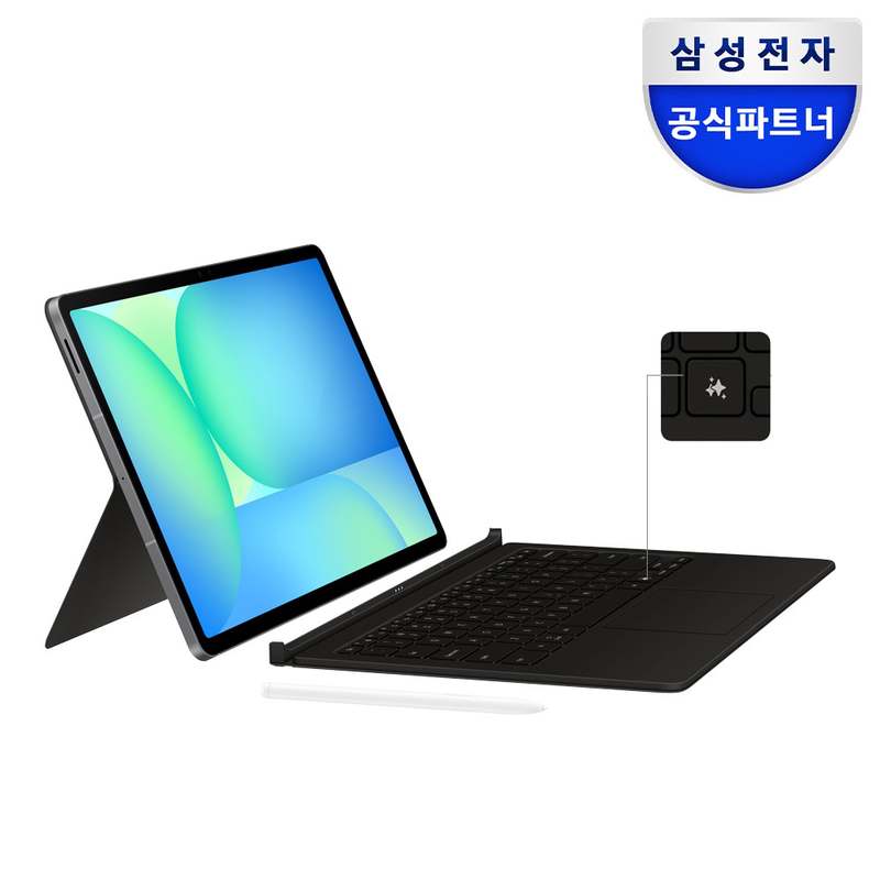 갤럭시 탭 S10 FE 플러스에 딱 맞는 AI 터치패드 키보드 케이스, 블랙 컬러로 깔끔하게!