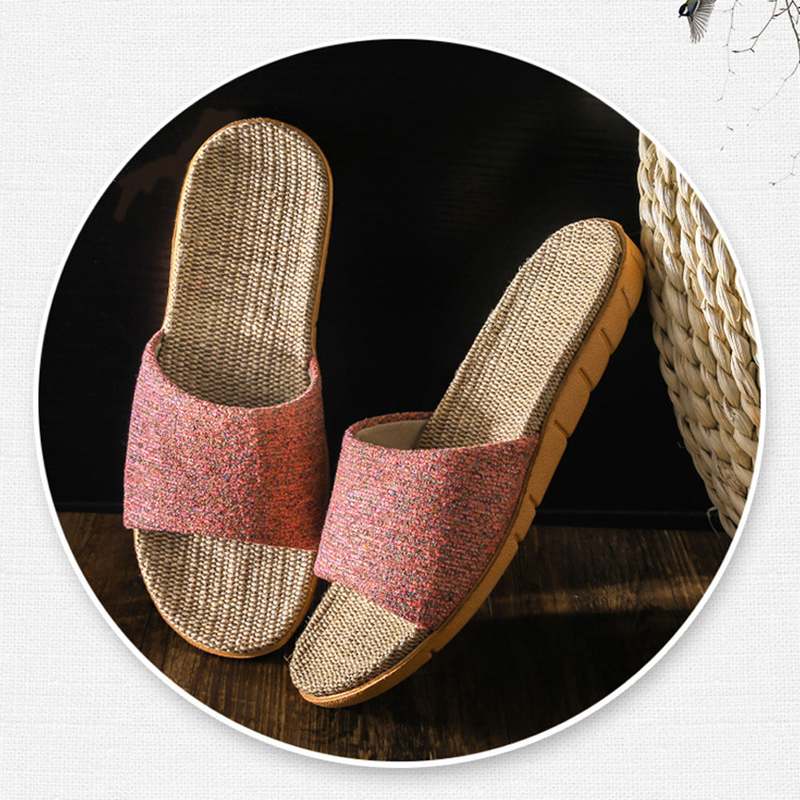 집에서 편하게 신는 린넨 소재의 여름 실내화, 소음 걱정 끝!