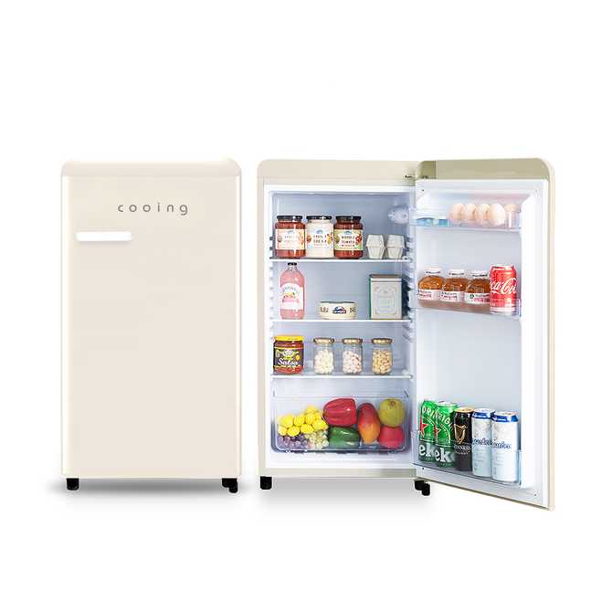작은 공간에 딱 맞는 레트로 스타일 미니 냉장고, 쿠잉 REF-S92 소개