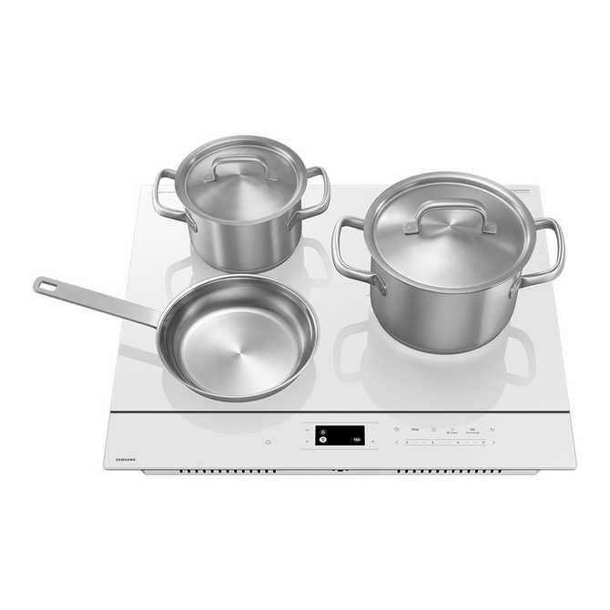 삼성 비스포크 인덕션, 깔끔한 화이트 컬러와 슬림한 디자인이 매력적이에요