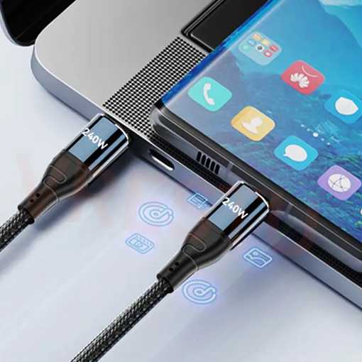 편리하게 충전하는 240W C to C 고속충전 케이블, 3미터 길이로 더 편하게