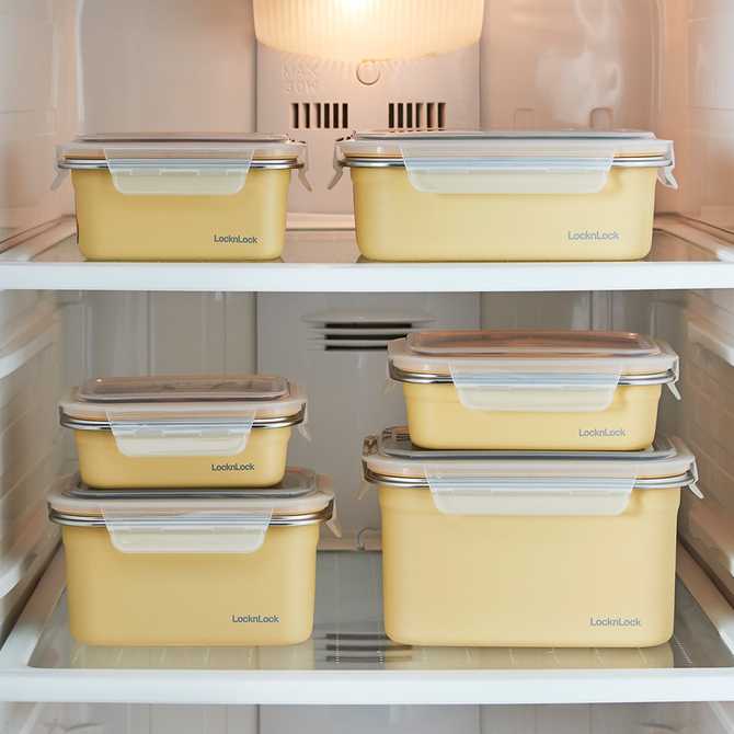가볍고 실용적인 컬러스텐용기 세트, 락앤락 옐로우 6개 세트 소개