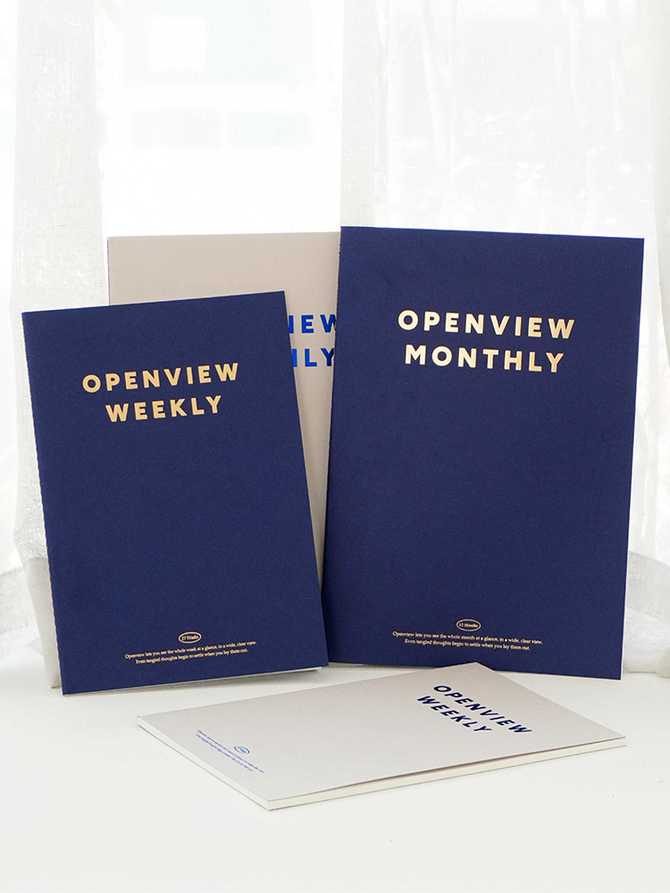 큰 사이즈로 한눈에 쏙! 리훈 오픈뷰 먼슬리 다이어리 라지 플래너