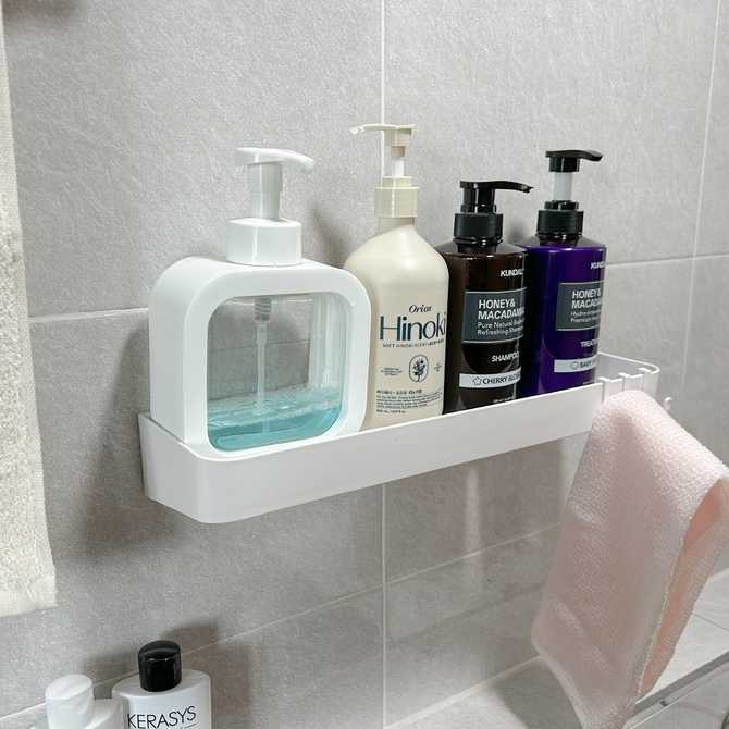 쉽고 깔끔하게 욕실 정리, 무타공 욕실선반거치대 추천