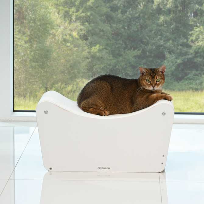 고양이 집과 스크래쳐를 한 번에! 펫코본 원목 소파형 숨숨집