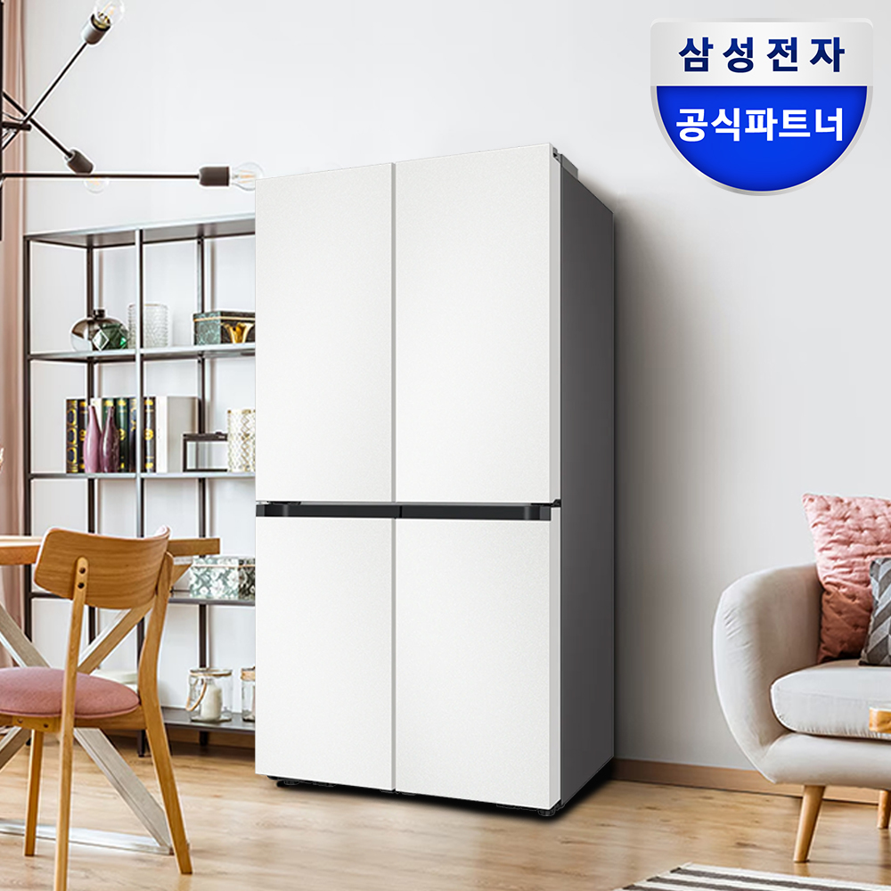 삼성 비스포크 Ai 냉장고 1등급 4도어 RM70F90R1ZD 에센셜화이트 대용량