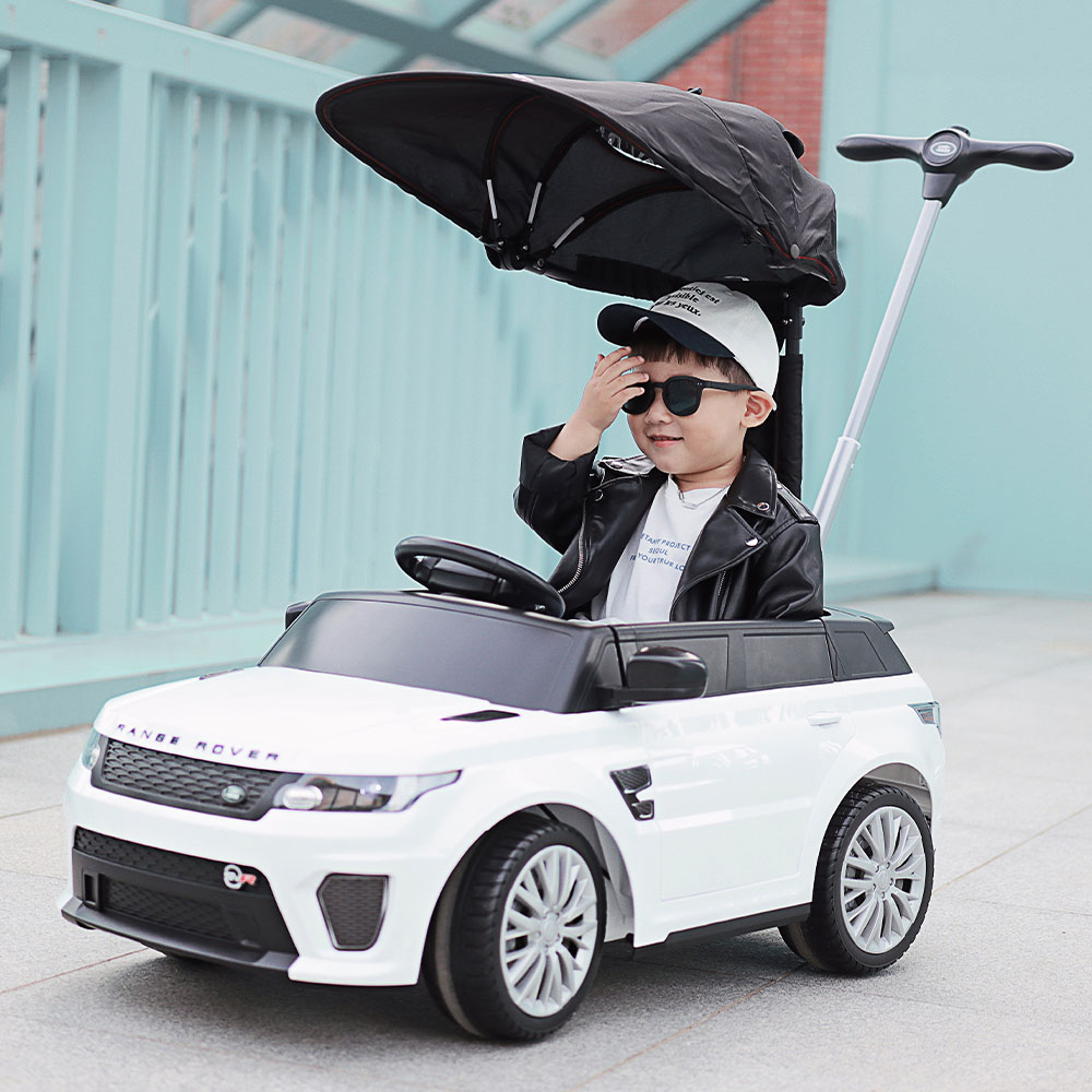 아이들이 좋아하는 레인지로버 이보크 유아 전동 푸쉬카, 방풍커버까지 챙겼어요!