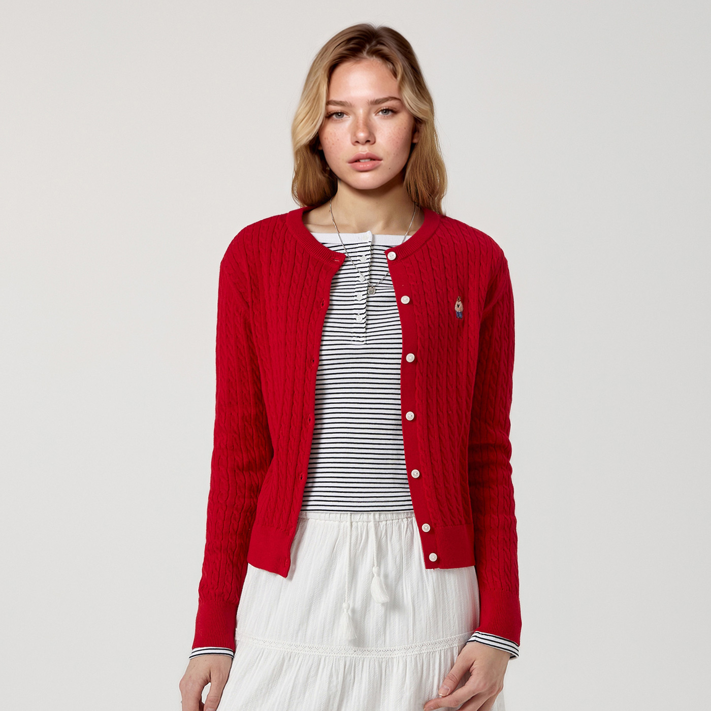 편하게 입기 좋은 여성용 코튼 케이블 가디건, 후아유에서 만나보세요!