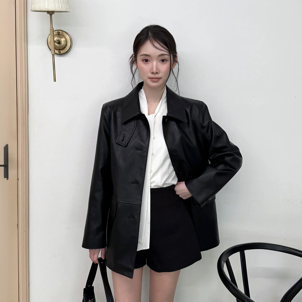 일상에서 멋내기 좋은 미디 레더 자켓, 한번 살펴보세요!