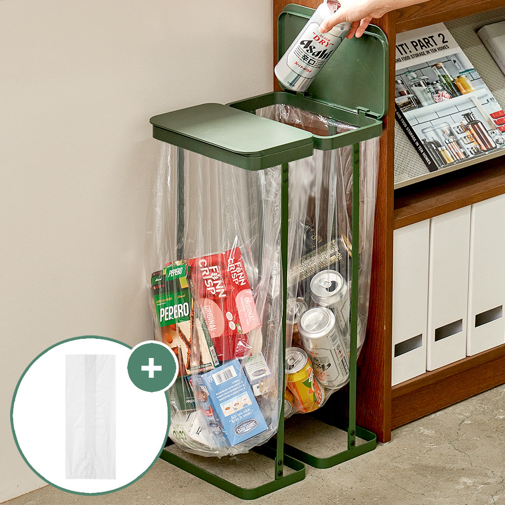 쉽고 깔끔하게 분리수거하는 방법, 레트로 가비지백 스탠드로 해결하세요!