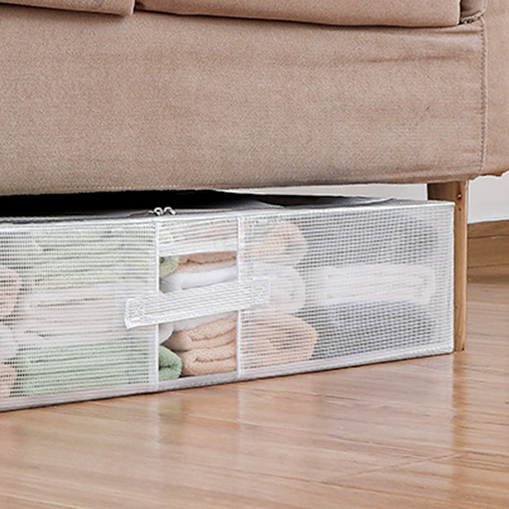침대 아래 공간 활용! 이불 정리와 수납이 쉬워지는 언더베드 수납함