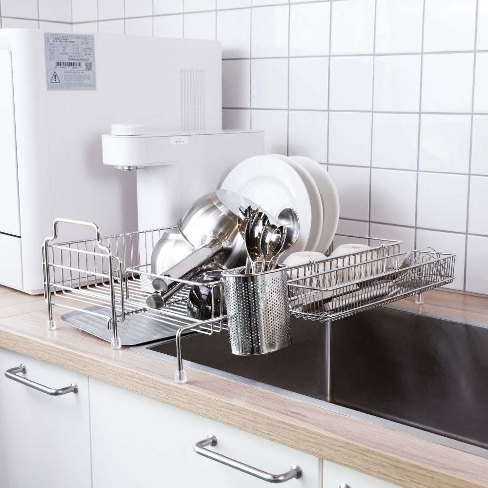좁은 공간도 걱정 없는 슬림 식기건조대, 확장형으로 더 편리하게!