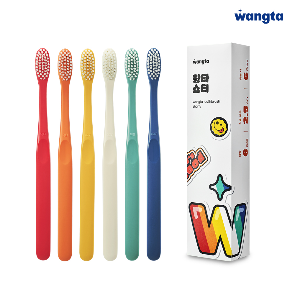 부드러우면서도 강렬한 느낌! 왕타칫솔 쇼티 shorty 프리미엄 칫솔 6개 세트