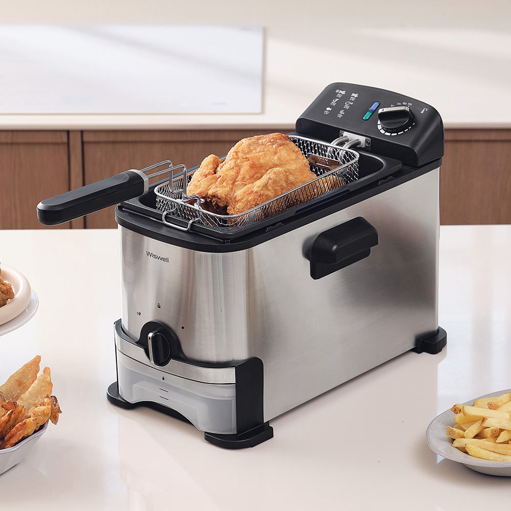가정에서 간편하게 사용하는 튀김기, 위즈웰 세이브 3리터 기름 분리기