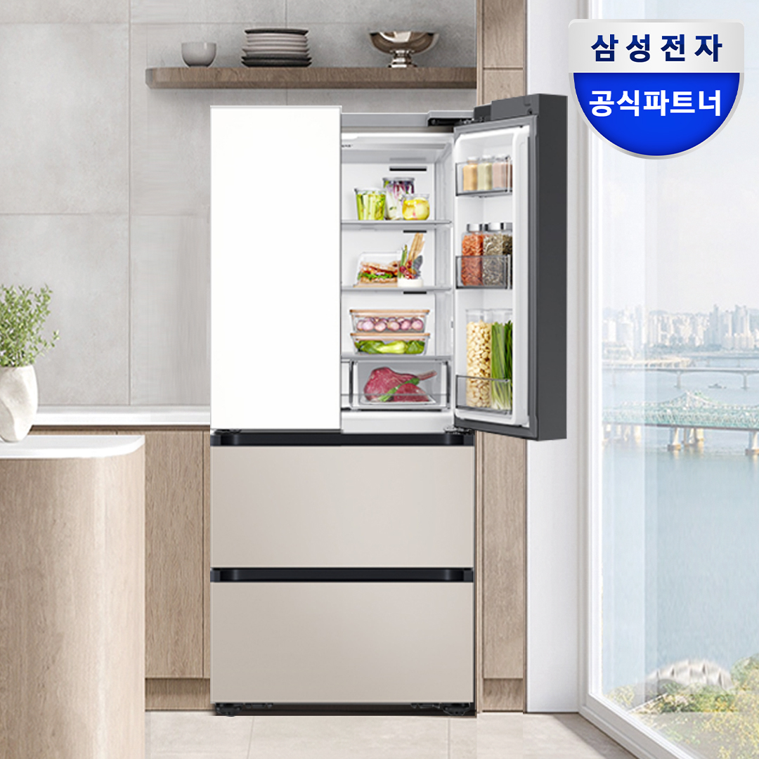 가정에서 딱 맞는 김치냉장고, 삼성 비스포크 AI 1등급 25년형 4도어 490L 모델 소개